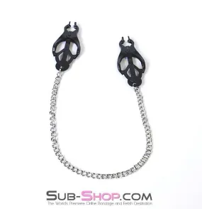 0525MH      Dark Fantasy Blackline Clover Nipple Clamps - MEGA Deal