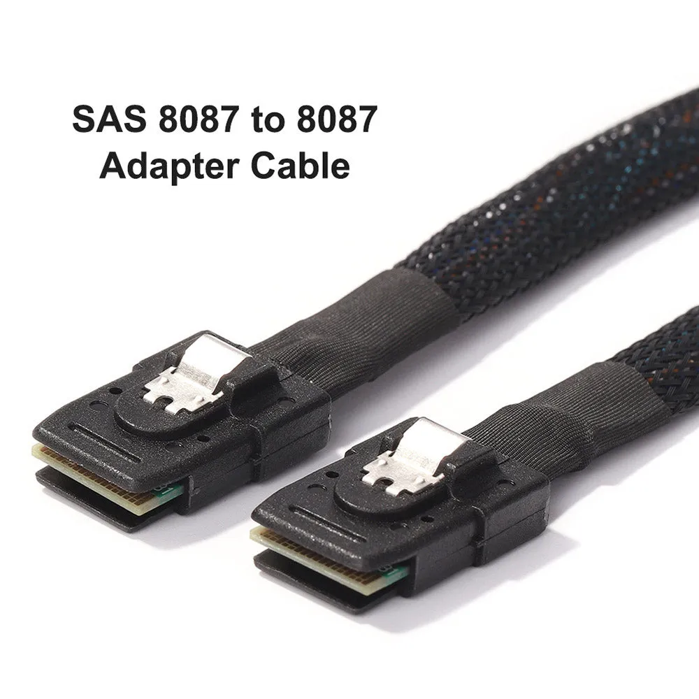 0.5m Mini SAS Cable SFF 8087 to SFF 8087 Server Hard Disk Data Adapter Cable Converter Cord Wire