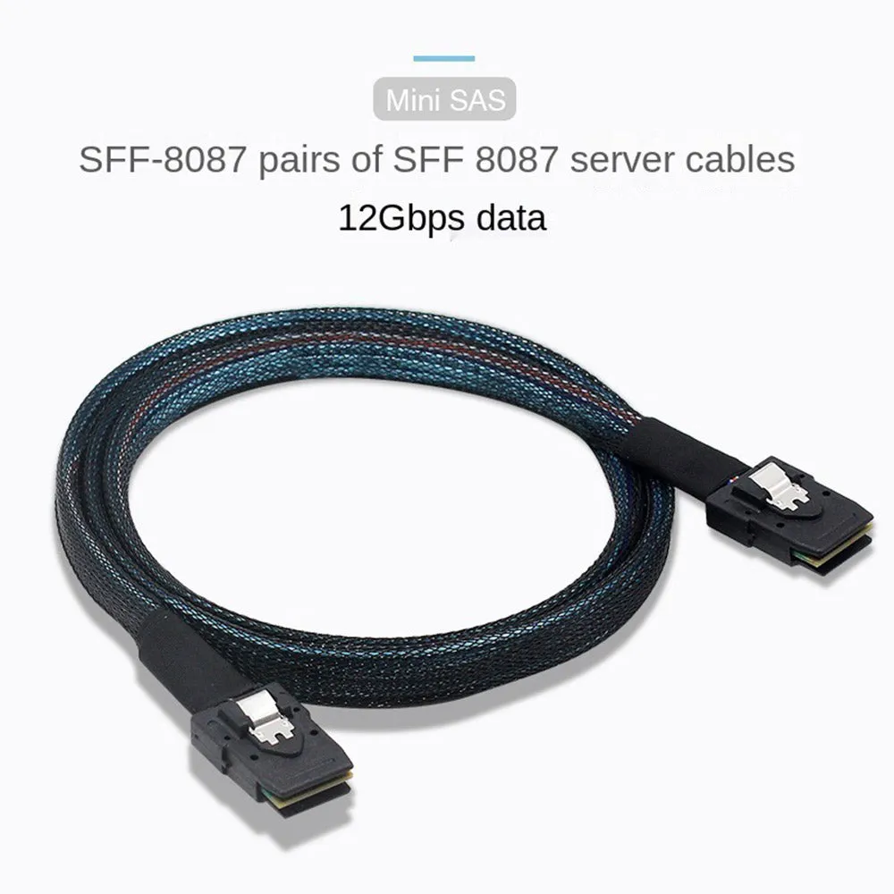 0.5m Mini SAS Cable SFF 8087 to SFF 8087 Server Hard Disk Data Adapter Cable Converter Cord Wire