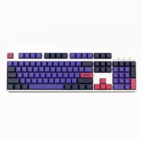 132 Keys Purple&Pink PBT Keycap Set Cherry Profile Five-Sided Sublimation Custom Keycaps for Mechanical Keyboards