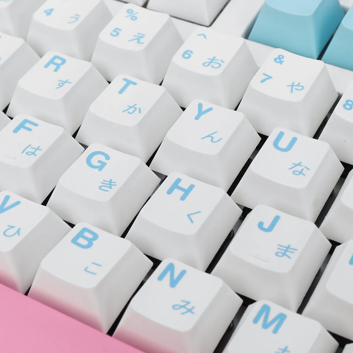 142 Keys Milk Cover Keycap Set PBT Sublimation Cherry Profile Japanese Custom Keycaps for Mechanical Keyboard