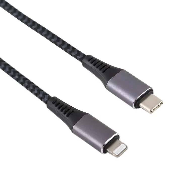 1m Nylon Braided USB-C to Lightning Fast Charge & Data Transfer Cable