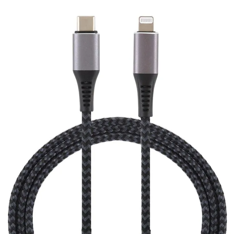 1m Nylon Braided USB-C to Lightning Fast Charge & Data Transfer Cable