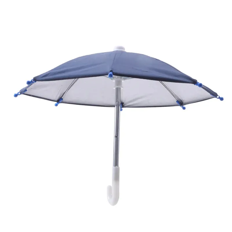 1pc Mobile Phone Holder Locomotive Umbrella Waterproof Portable Mini Parasol Alloy Sun Shade Bicycle Umbrella for Riding