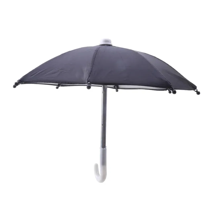 1pc Mobile Phone Holder Locomotive Umbrella Waterproof Portable Mini Parasol Alloy Sun Shade Bicycle Umbrella for Riding