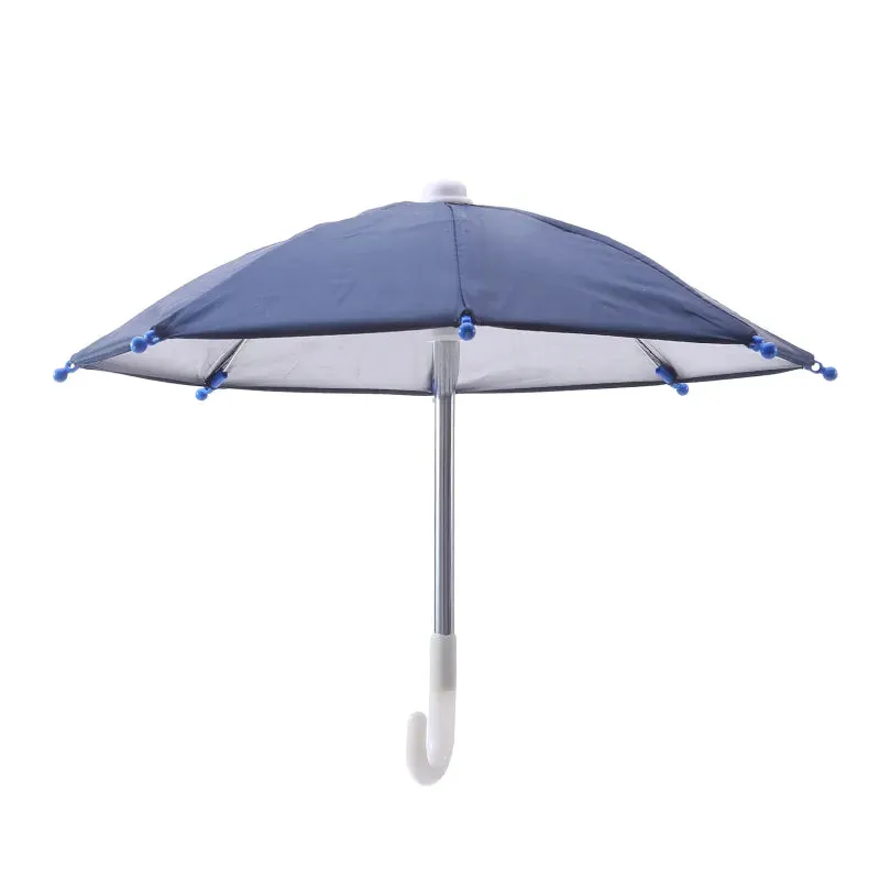 1pc Mobile Phone Holder Locomotive Umbrella Waterproof Portable Mini Parasol Alloy Sun Shade Bicycle Umbrella for Riding