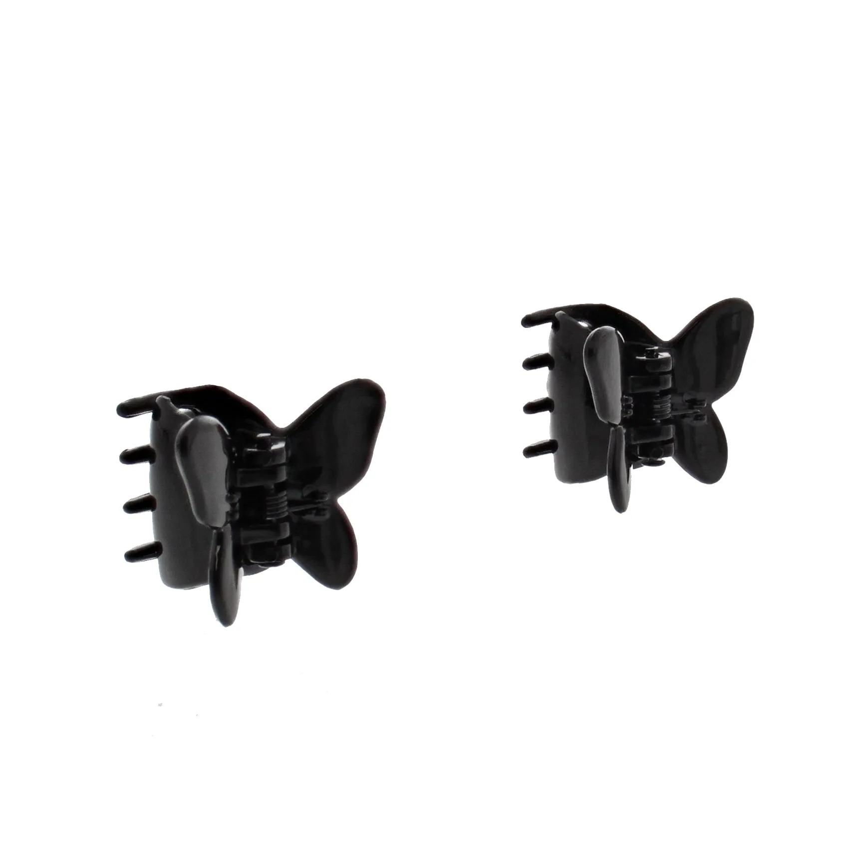 2 on a Card 3.5cm Mini Black Butterfly Clamps