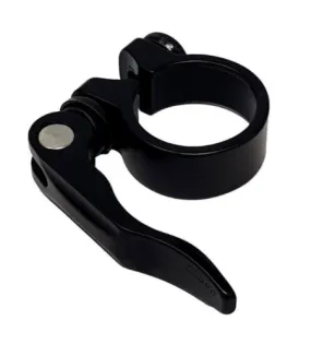 31.9mm Bike Seat Clamp With Quick Release Bolt Lightweight Alloy Black 50 Grams