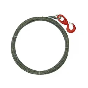 3/8" x 150' Steel Core Winch Line with Swivel Hook