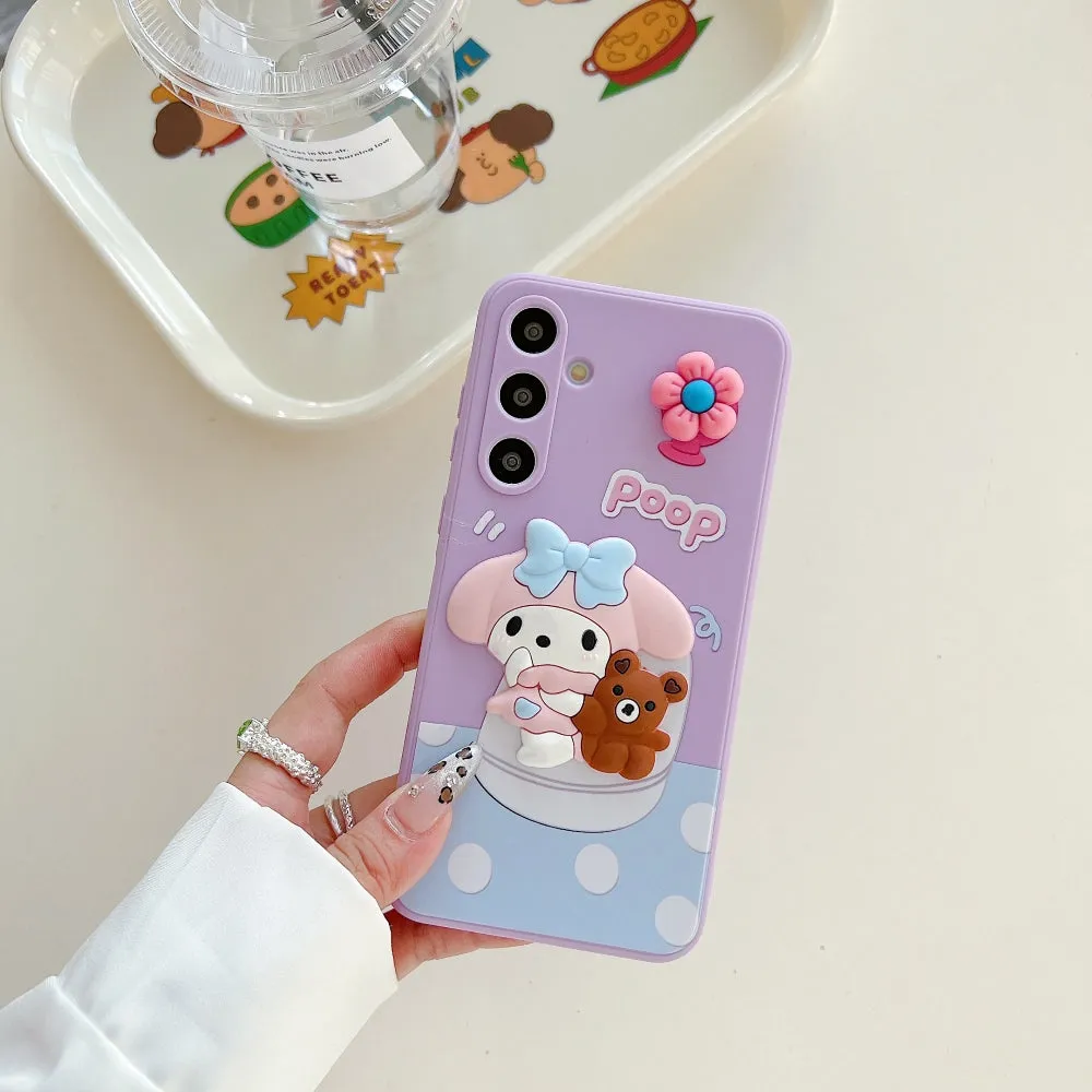 3D Spin Flower Silicone Soft Phone Case - Mi Note 13 Pro (5G)