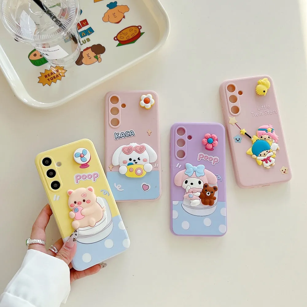 3D Spin Flower Silicone Soft Phone Case - Mi Note 13 Pro (5G)