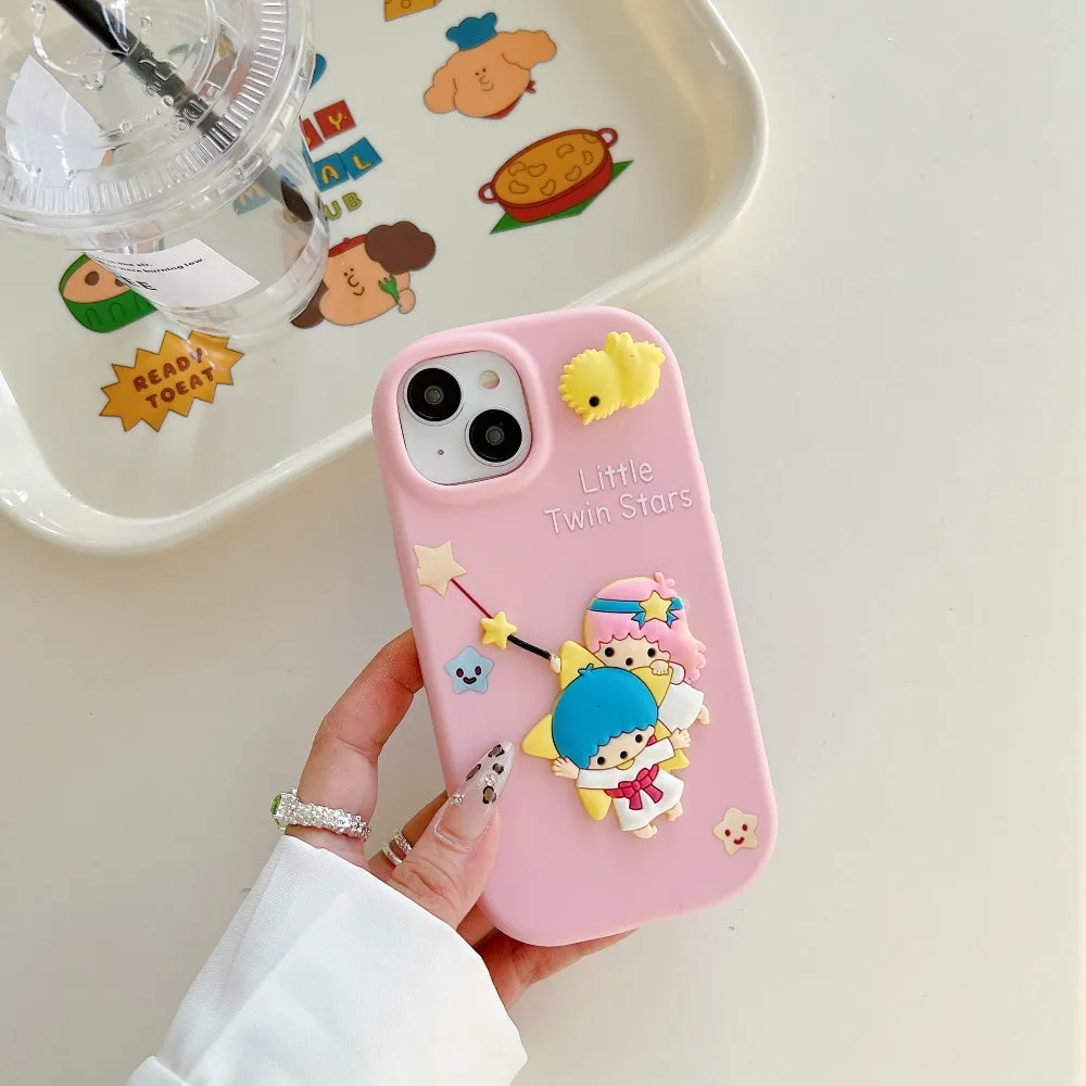 3D Spin Flower Silicone Soft Phone Case - Vivo V23E