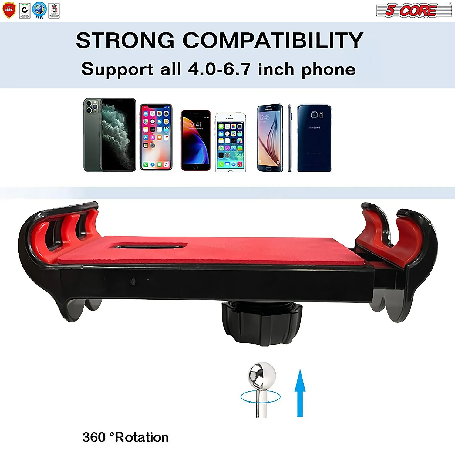 5 CORE Desktop Cell Phone Holder 28 Inch, Universal Phone Stand Holder