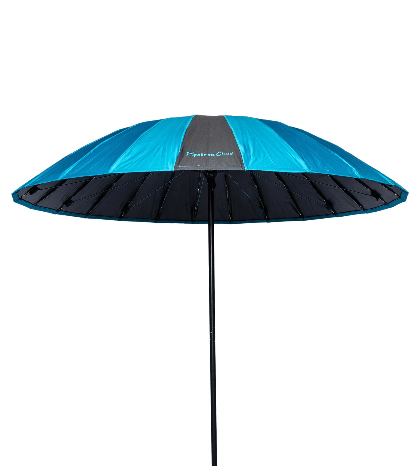 8' Teal Pipeliners Cloud Umbrella and Slam Pole Holder