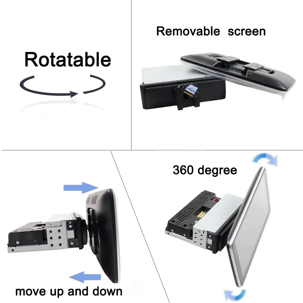 9 Inch Roadstar Rotating Screen Single Din Android Multimedia Unit