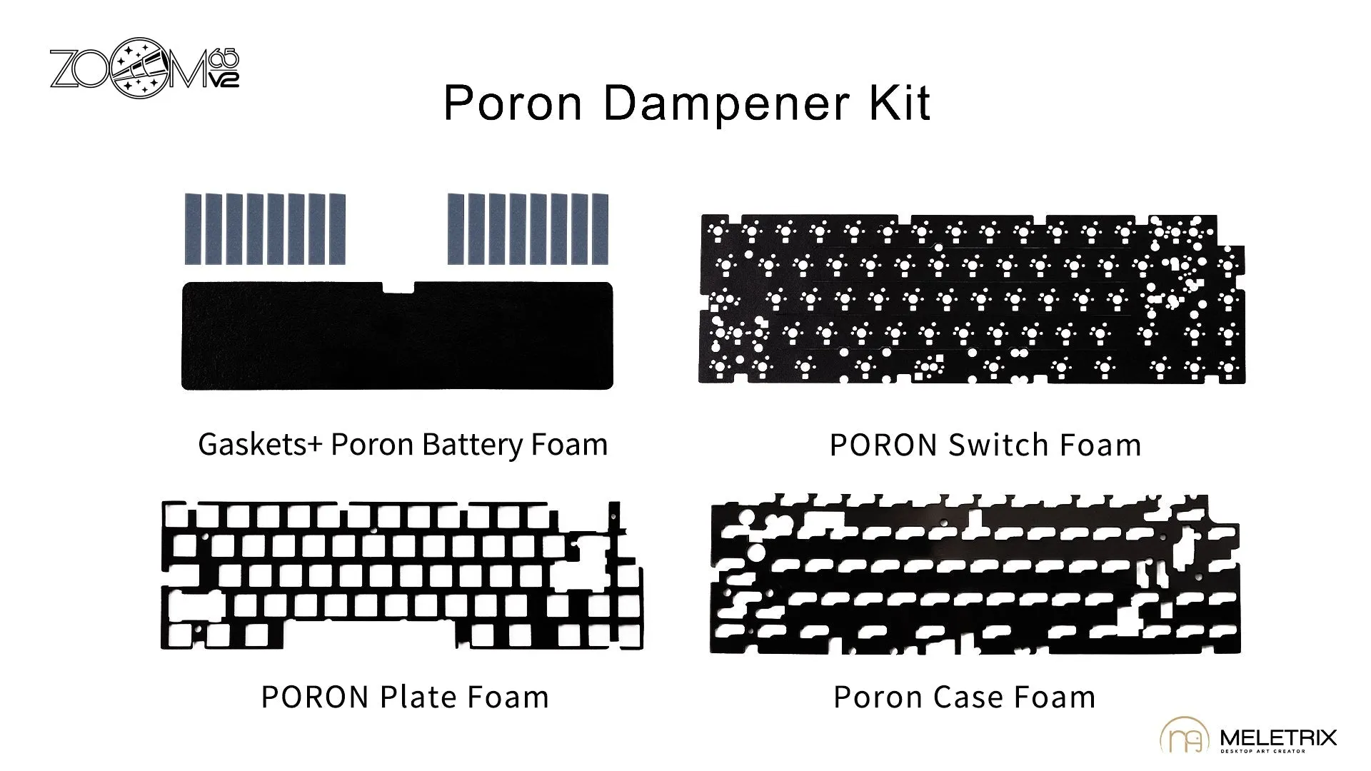 Add-on Plates and Misc. Components for Zoom65 Essential Edition V2 Keyboard Kits