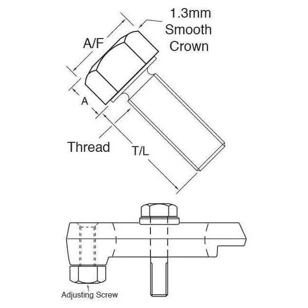 Adjusting Screw for Mould Clamps