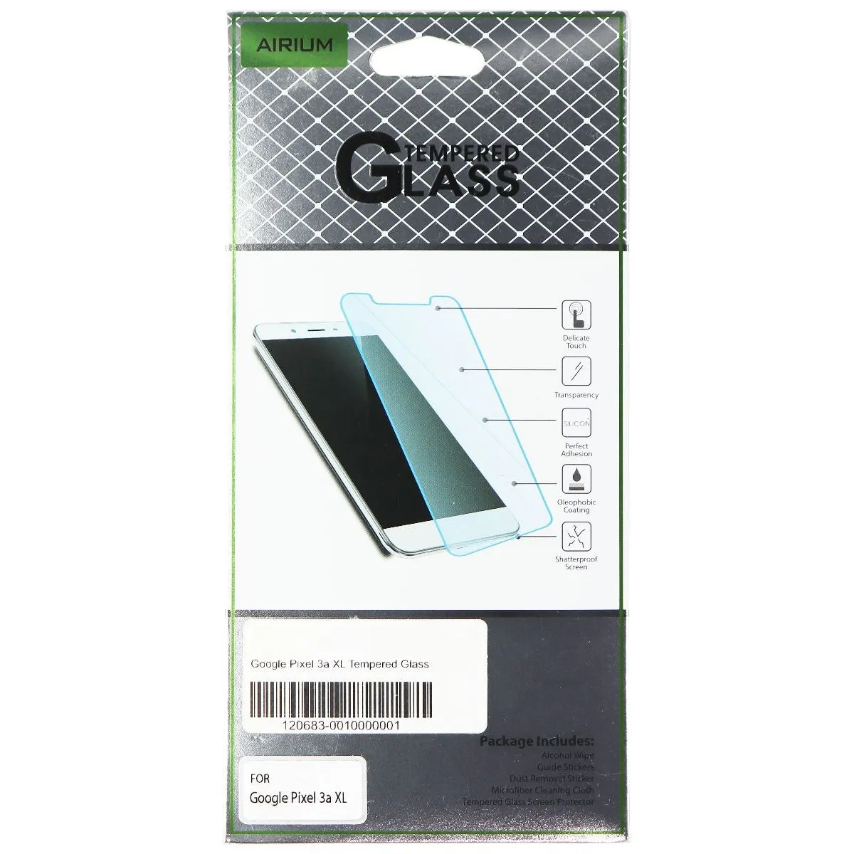 AIRIUM Tempered Glass Screen Protector for Google Pixel 3a XL - Clear