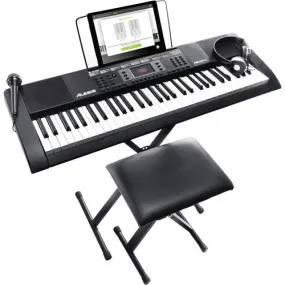 Alesis Melody 61 MKII 61-Keys Digital Keyboard with Built-In Speakers and 300 Tones (Bench and Stand Included) | Mark II