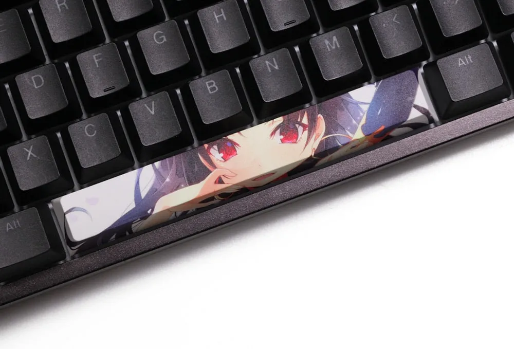 Allover dye subbed Keycap Novelty 6.25u spacebar pbt for keyboard KannaKamui Rem Tachibana Kanade Yuuki Asuna Tohsaka Rin