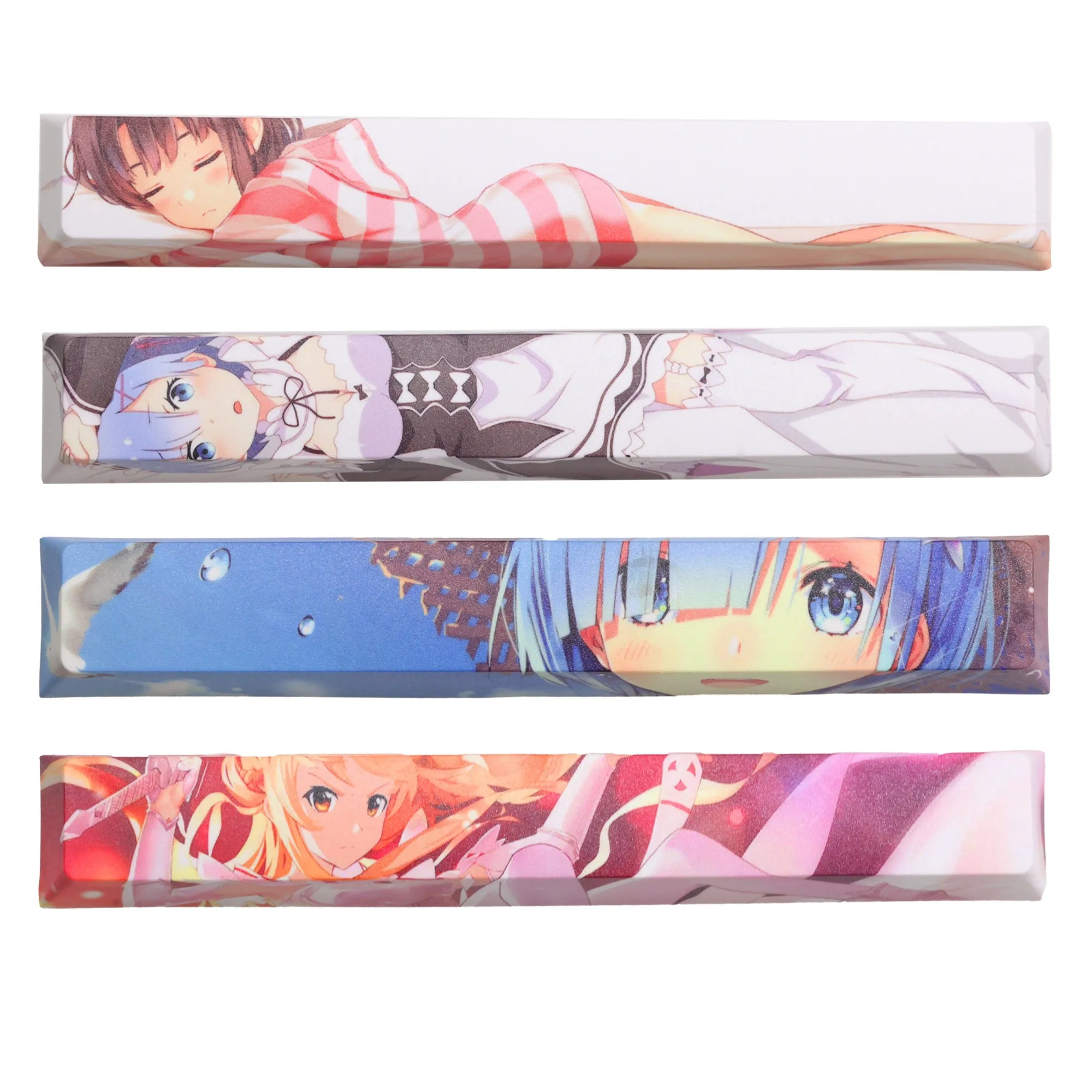 Allover dye subbed Keycap Novelty 6.25u spacebar pbt for keyboard Megumi Kato Rem Yuuki Asuna