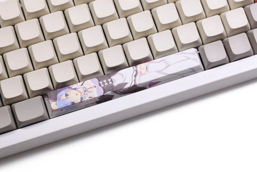 Allover dye subbed Keycap Novelty 6.25u spacebar pbt for keyboard Megumi Kato Rem Yuuki Asuna