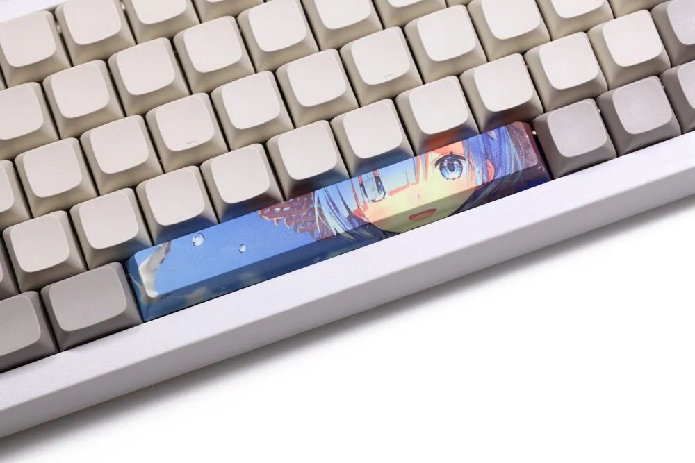 Allover dye subbed Keycap Novelty 6.25u spacebar pbt for keyboard Megumi Kato Rem Yuuki Asuna