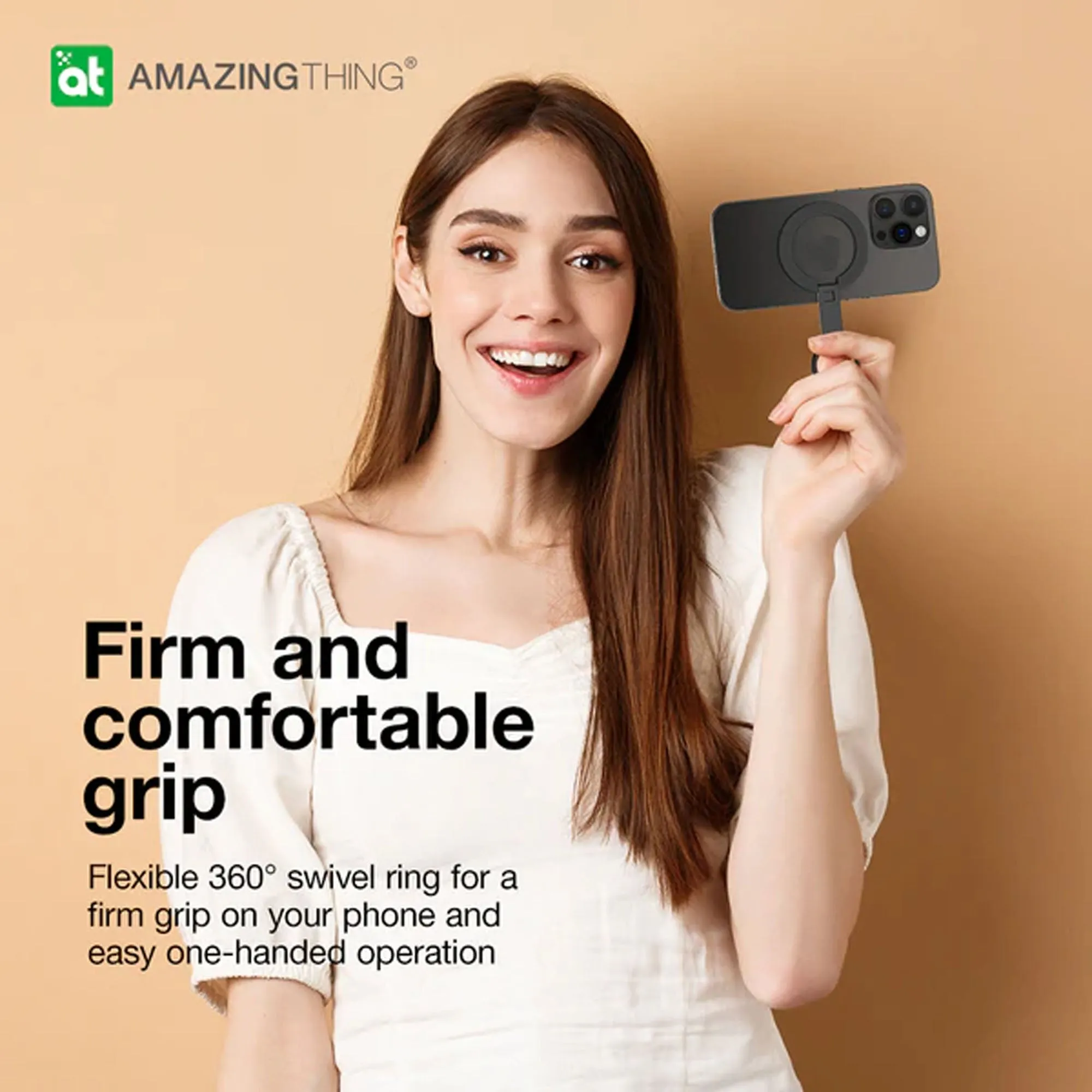 Amazingthing Titan Mag Magnetic Grip with Adjustable Stand - Black (Barcode : 4892878077651 )