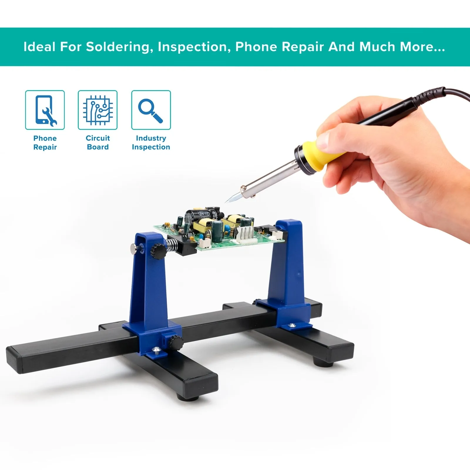 AmScope Adjustable Circuit Board Holder and Clamping Kit