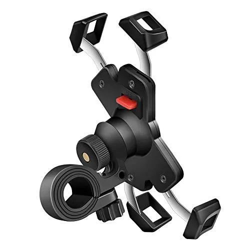 Anti-Shake Bike Phone Mount with Stainless Steel Clamp Arms