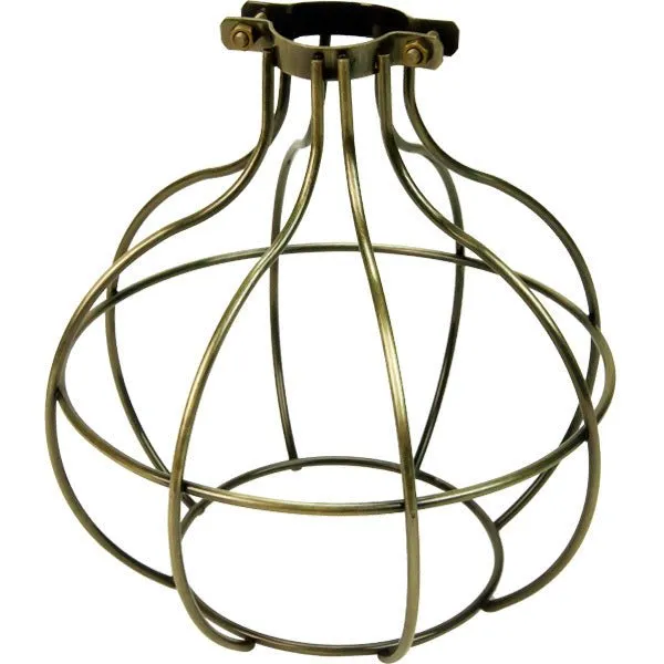 Antique Brass Sphere Style Premium Bulb Cage