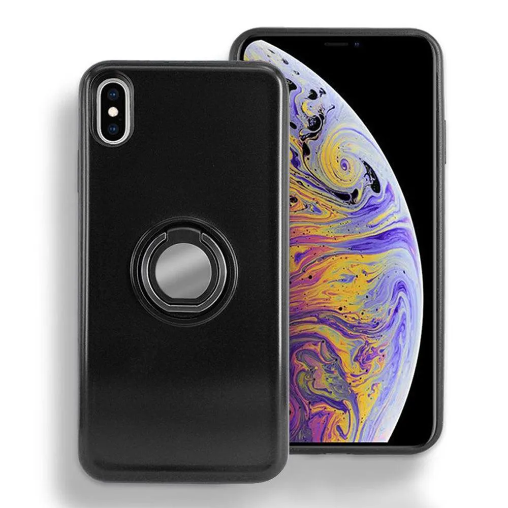 Apple iPhone XS Max 6.5 Shockproof Hybrid Magnetic Holder Ring Stand With Mirrored Card Slot Case by Modes