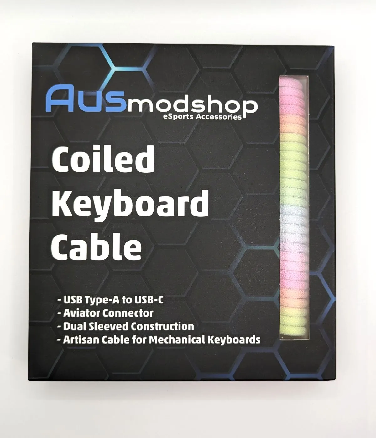 Ausmodshop Coiled Keyboard Cable - Candy