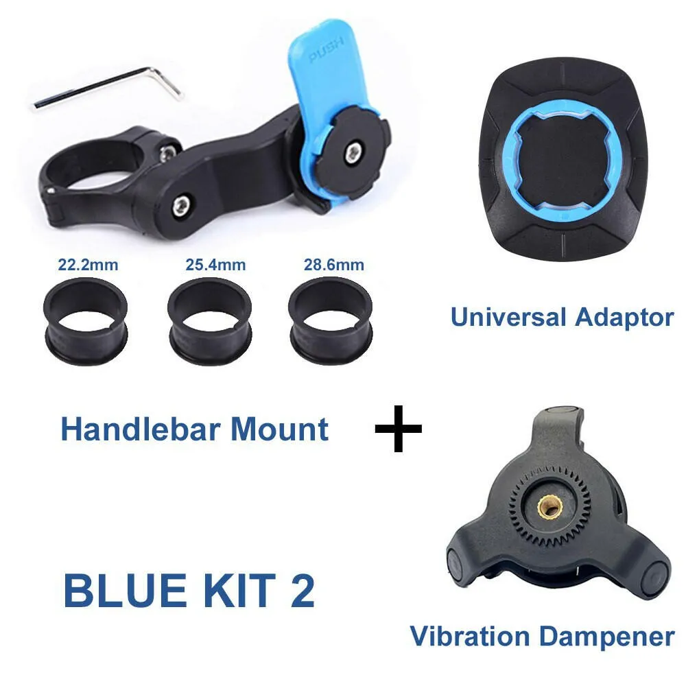 Bicycle Stem Motorcycle Phone Holder Handlebar Mount Universal Adaptors V2 VIBRATION DAMPENER 1 Ball Belt Clip Armband Self Lock