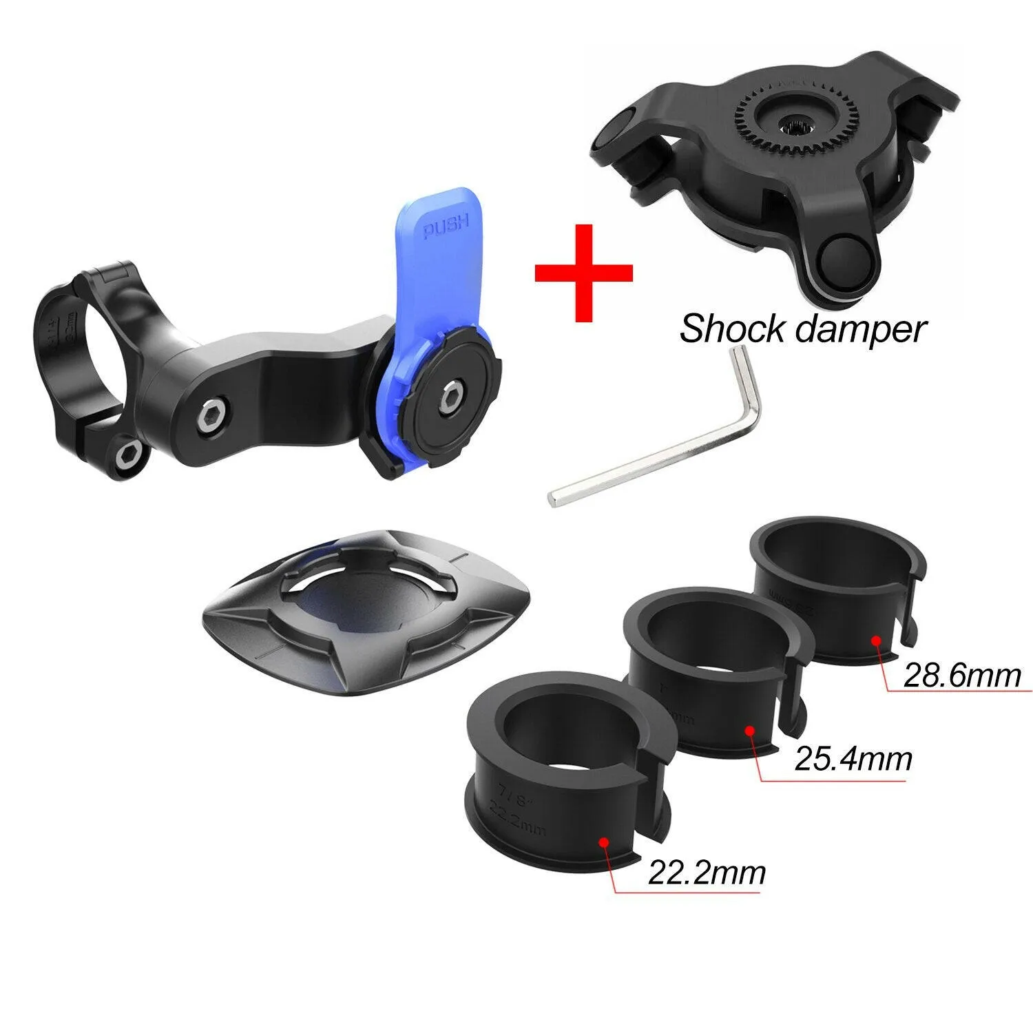 Bike Phone Mount Motorcycle Phone Holder Handlebar Cell Phone Clamp Clip For Scooter Electric Bicycle