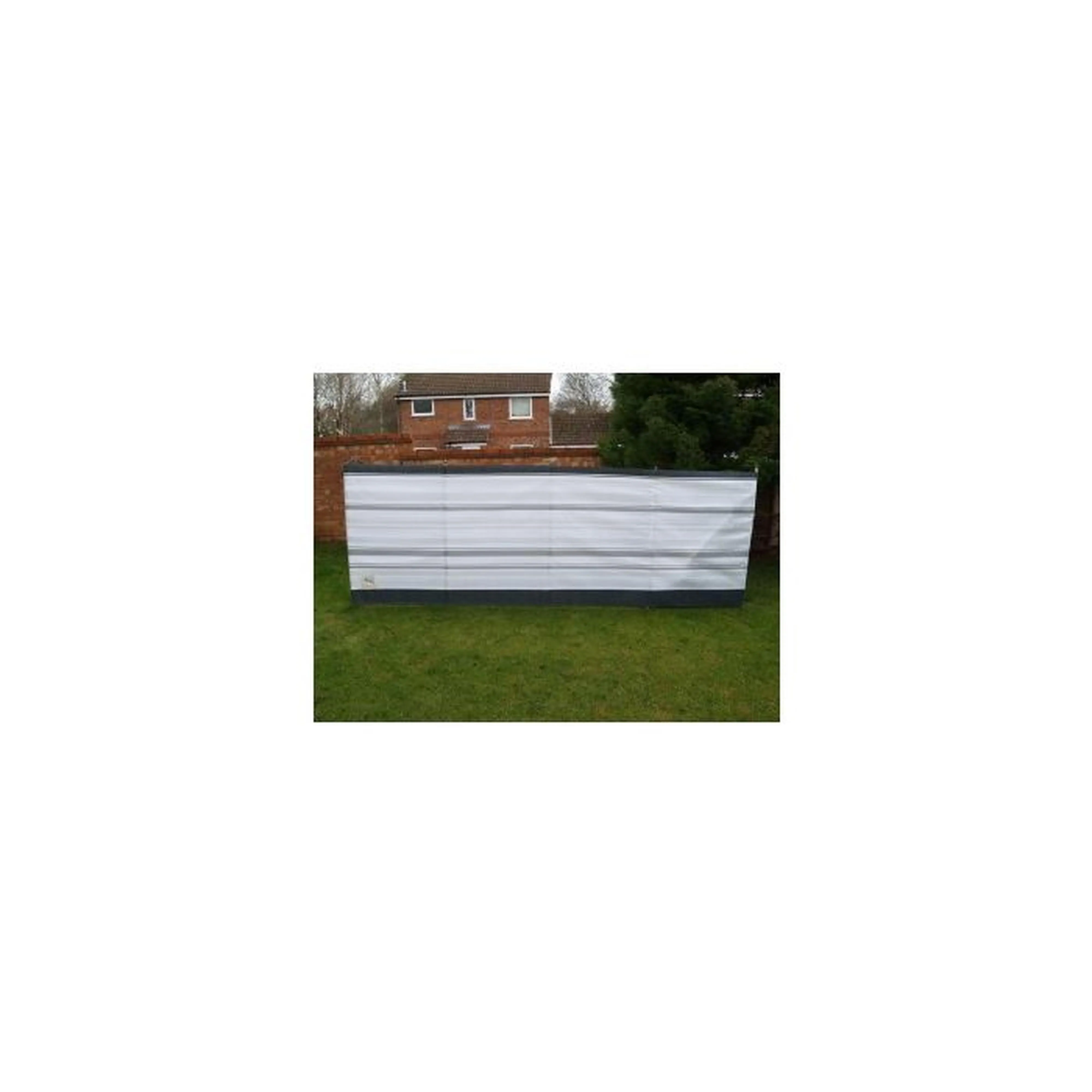 Blue Diamond 5 Pole Grey Stripe Windbreak