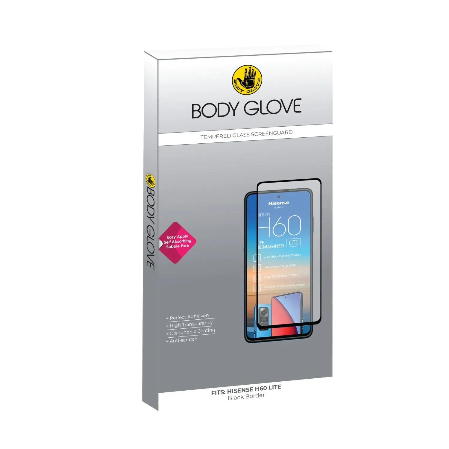 Body Glove Tempered Glass Screen Protector - Hisense H60 Lite