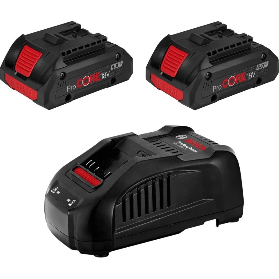 Bosch 18V Starter Kit (Procore) 2x 4.0AH   GAL 1880 CV [Battery & Charger Bundle] (2607225921)