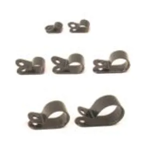 Cable Clamp 1/8" ID 100 Lot  Black Plastic