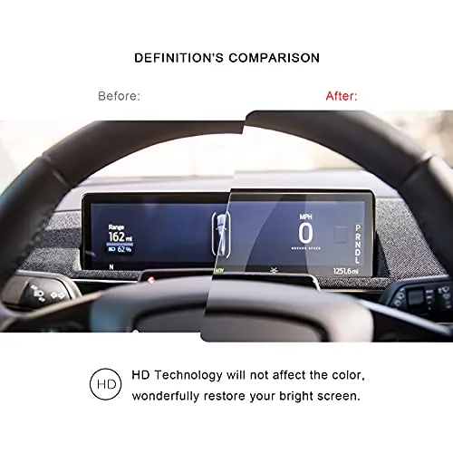 Car Dashboard Nano Screen Protector for 2021 Mustang Mach-E 10.2 Inch Sync 4 Infotainment System Navigation Touchscreen Center Display High Clarity Clear HD Protective Film