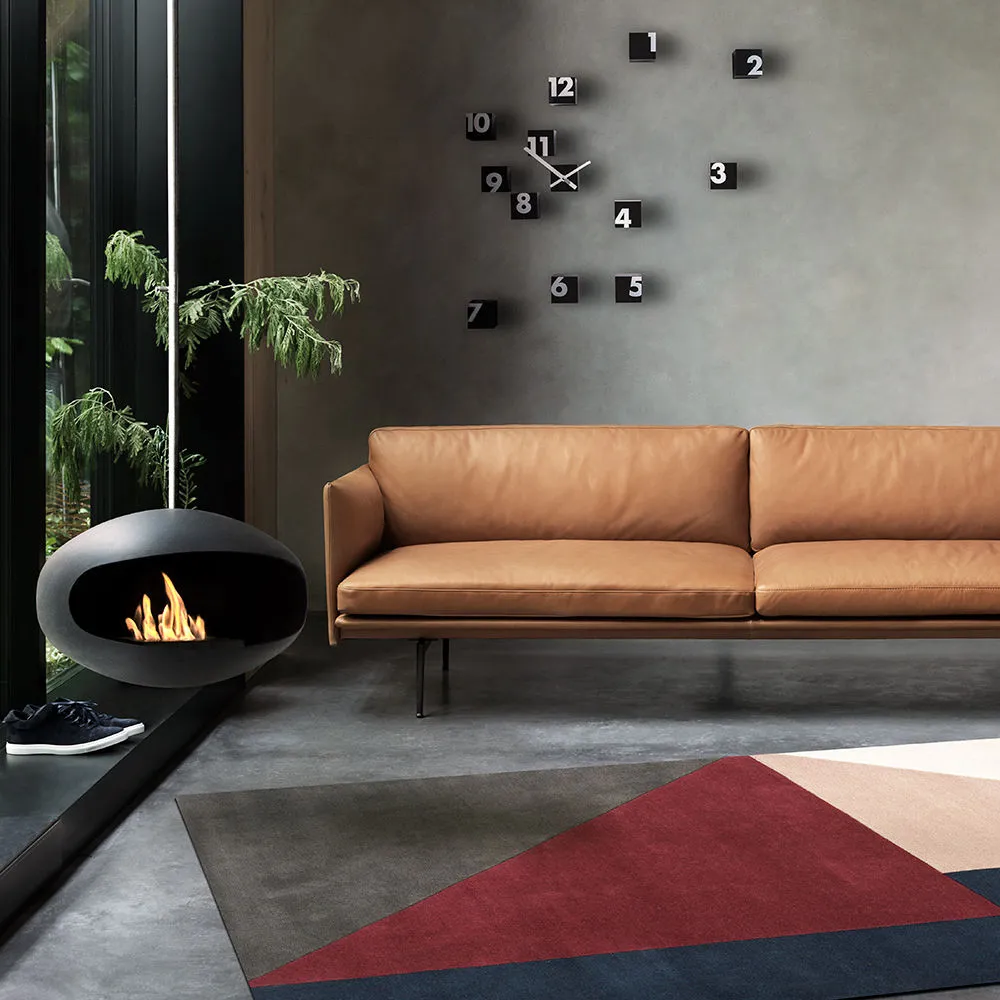 cocoon fires | aeris hanging fireplace | black   steel rod