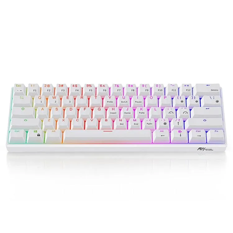 Compact RK61 Mechanical Keyboard with RGB Backlight - 61 Keys, 3 Connection Modes (Bluetooth/USB/2.4G), Red Switch, Perfect for Gaming and Typing