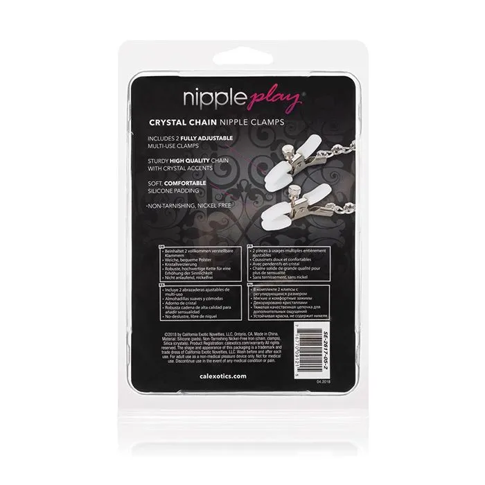 Crystal Chain Nipple Clamps (Clear)