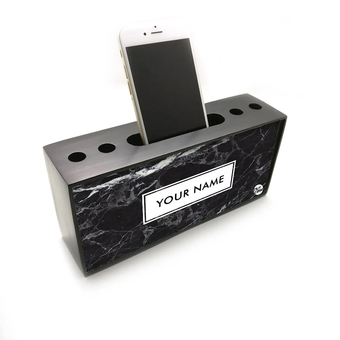 Custom Gifts for Him Online Pen Mobile Stand Holder-Marble