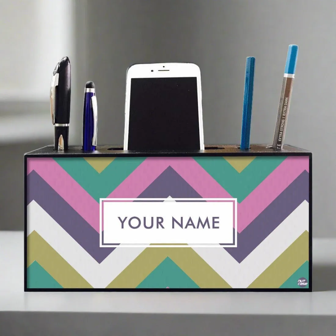 Customized Mobile Pen Stand Holder - Add Your Name