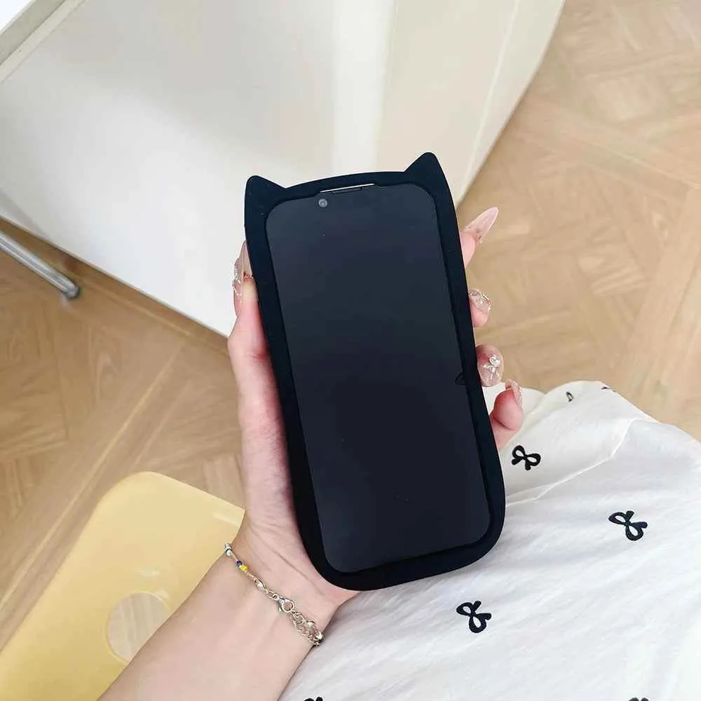 Cute Phone Cases: 3D Cat Paw Silicone Case with Stand for iPhone 15/14/13/12 Pro Max - TSP310