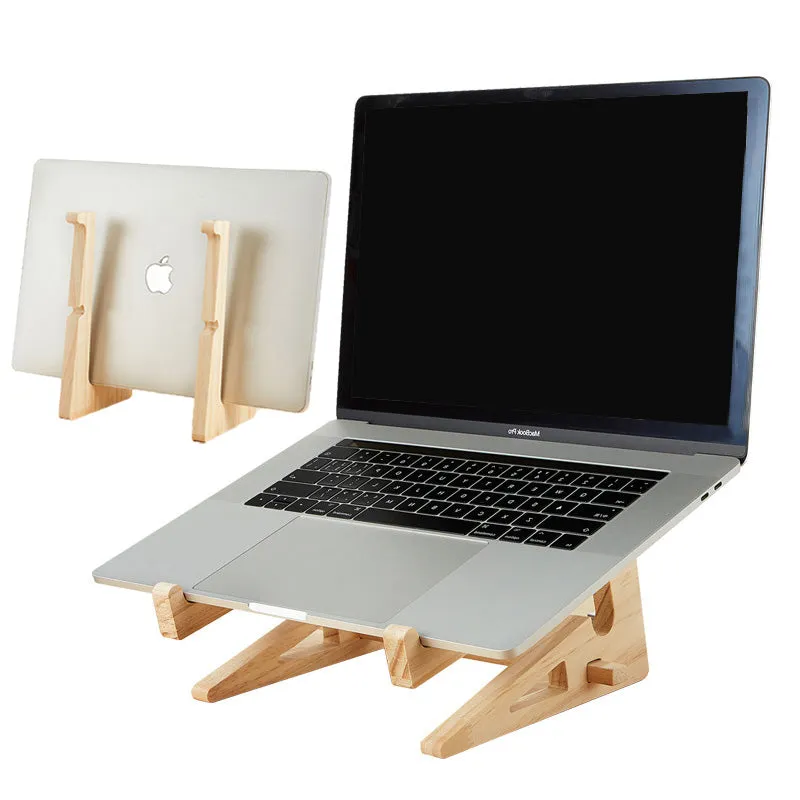 Dealpeak Modern Simple Assemble DIY Foldable Wooden Desktop Stand new design