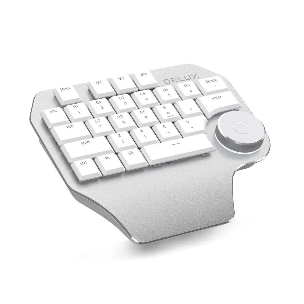 Delux T11 Mini Keyboard With Smart Dial: Mechanical Keyboard with Customisable Keys, Ideal for Creators and Gamers