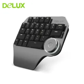 Delux T11 Mini Keyboard With Smart Dial: Mechanical Keyboard with Customisable Keys, Ideal for Creators and Gamers