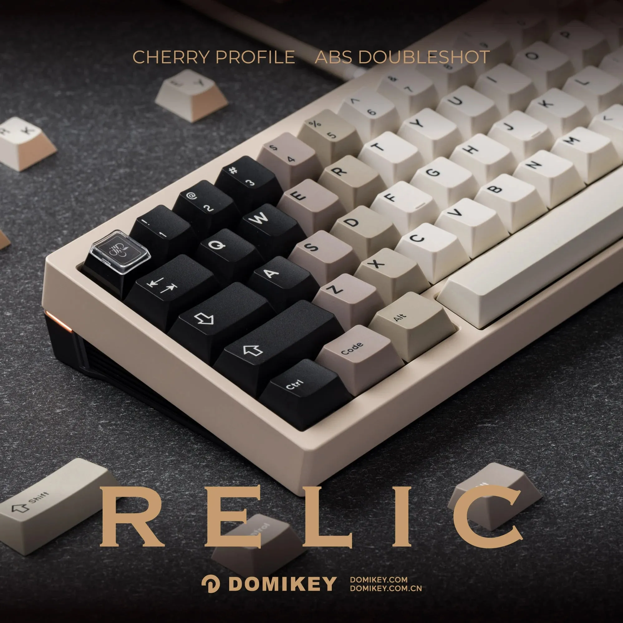 Domikey Relic Cherry profile ABS doubleshot Keycaps